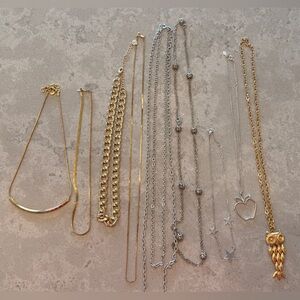 Necklace Lot - Gold and Silver Bundle - Vintage Jewelry